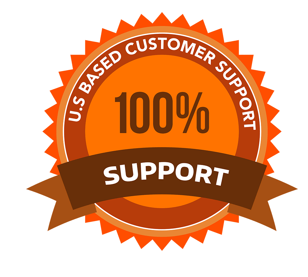 100% US Based Customer Support