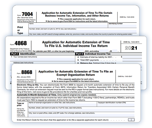 Business Tax Extension Forms