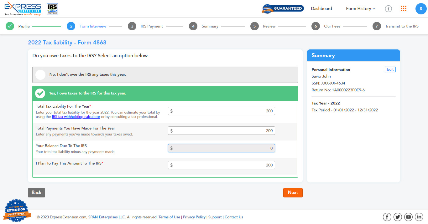 Enter payment details