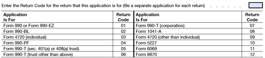 Form 8868 Return