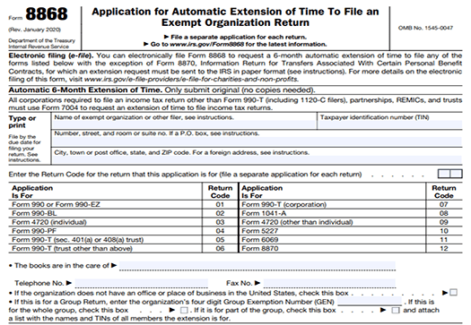 Form 8868